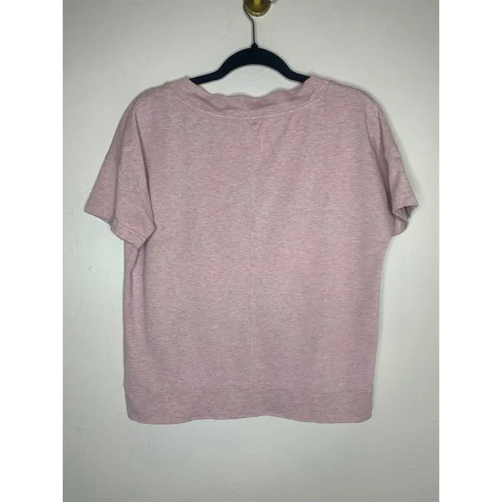 Pact Pale Pink V Neck Cotton T Shirt Sz XS / S95% Organic Cotton 5% Elastane - Picture 6 of 10